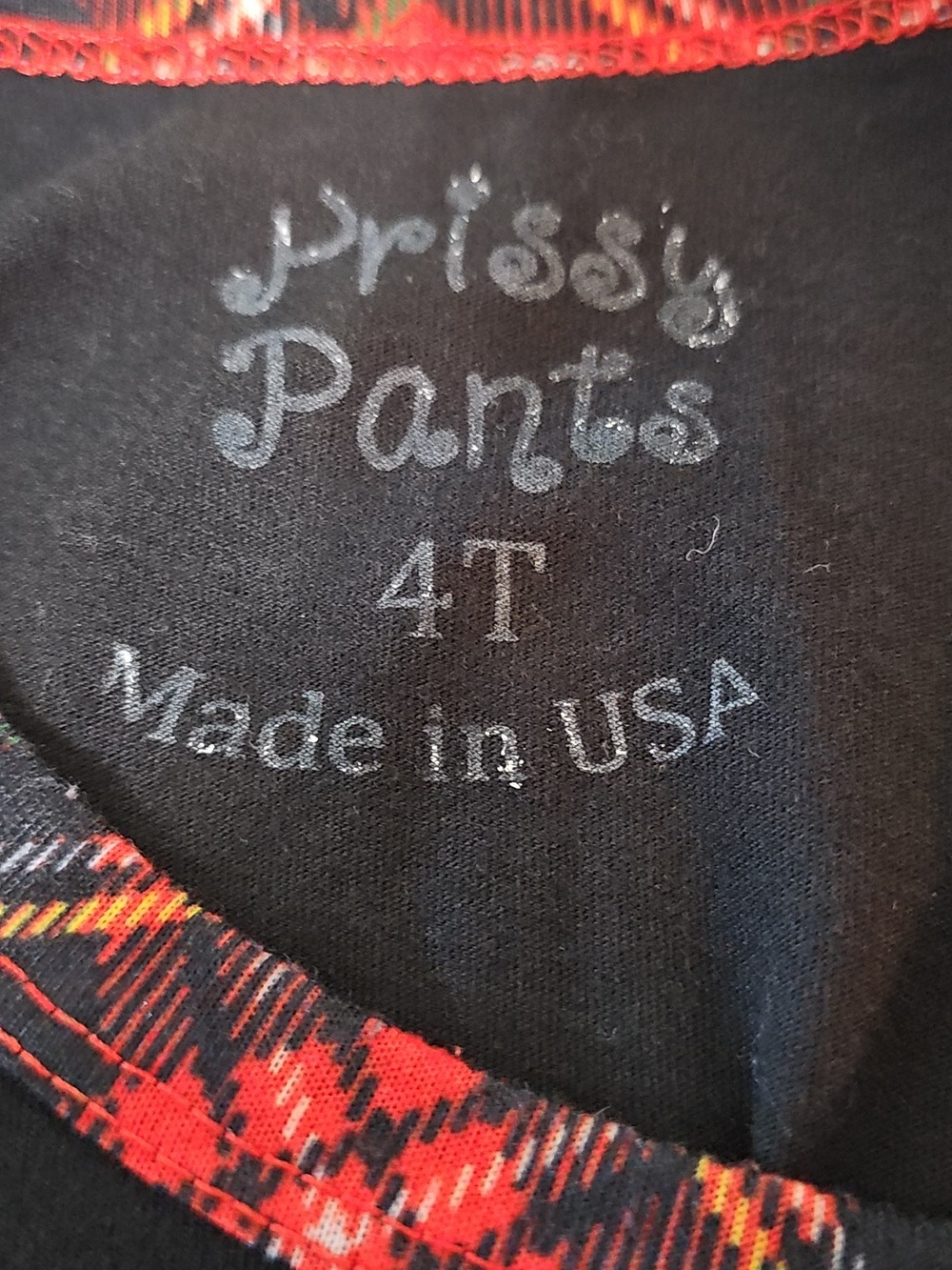 🎅 Prissy Pants Rhinestone Santa Raglan Shirt 4T - Picture 4 of 5